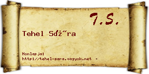 Tehel Sára névjegykártya
