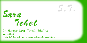 sara tehel business card